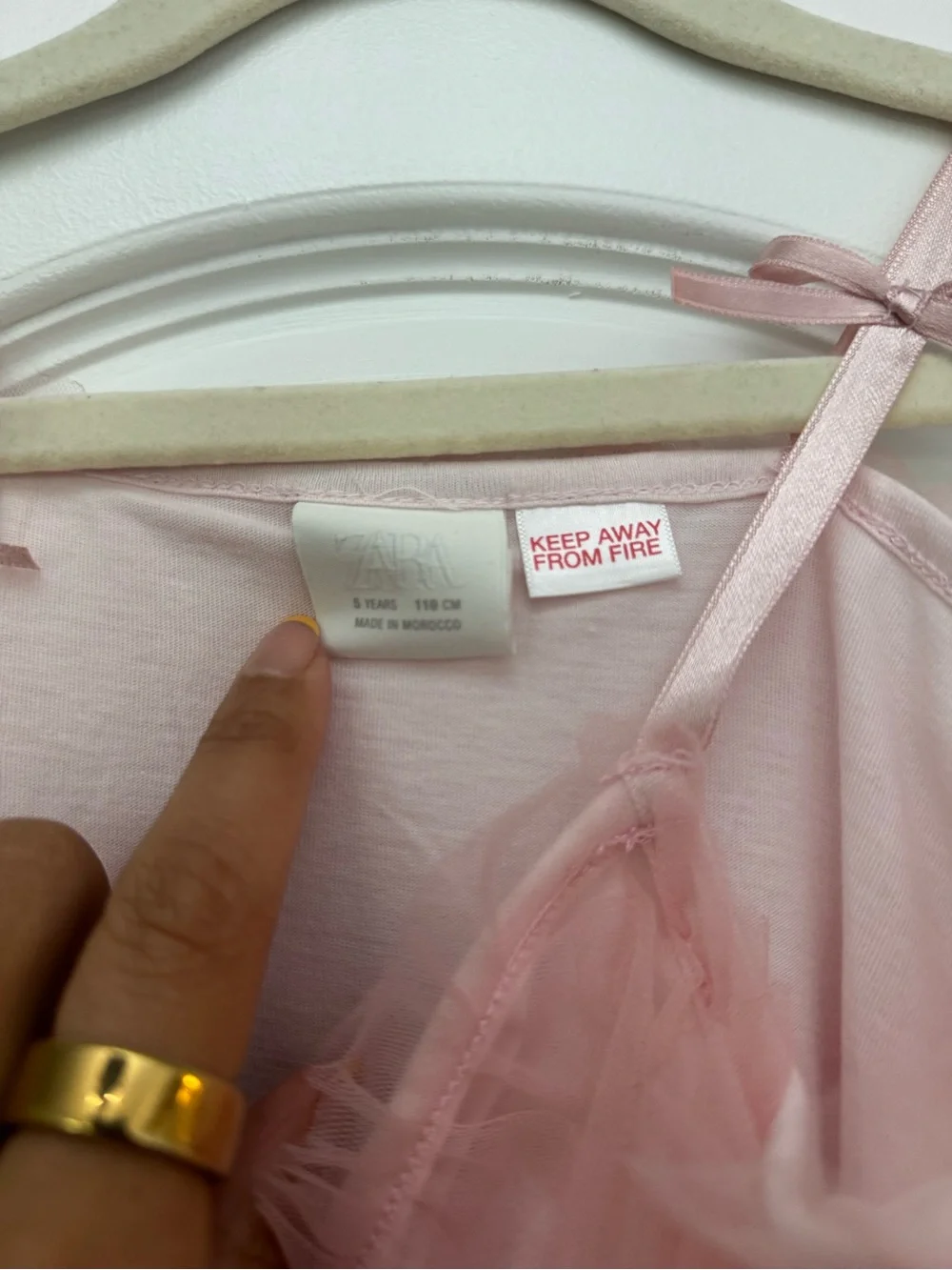 Zara Pink Tulle Dress with Bow Straps Size 5T